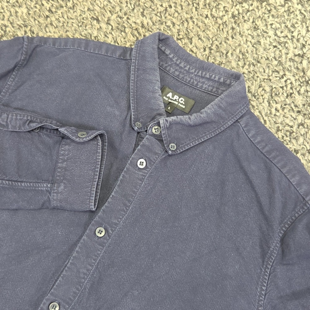 A.P.C. Rue Madame Paris Button Down Shirt Men's Large Minimalist Quiet Luxury